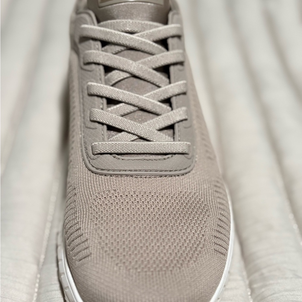 Skechers BOBS Taupe Knit Sneakers - Picture 6 of 9